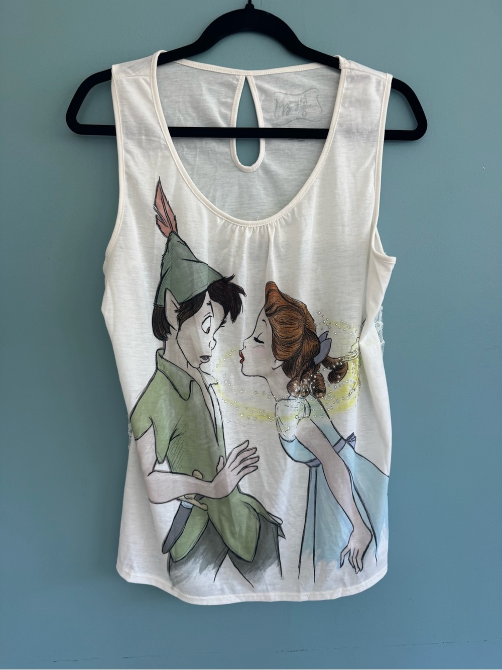 Whimsical Peter Pan & Wendy Graphic Tank Top